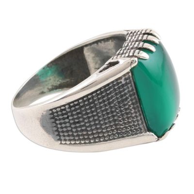 Alternate image for Mens Green Onyx Cocktail Ring Green Strength