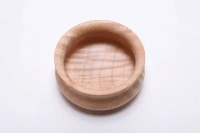 Alternate image for #2507 Tiger Maple Wooden Potbelly Bowl 4 1/8 x 2