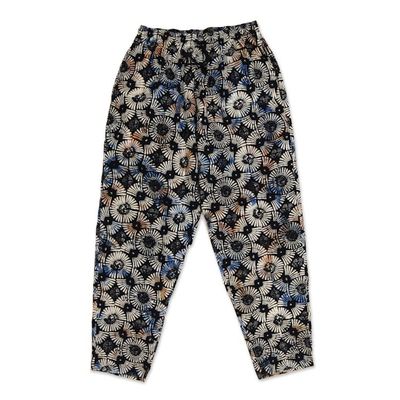 Alternate image for Circular Motif Mens Cotton Lounge Pants from Bali Dawn Fireworks