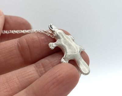 Alternate image for Silver Platypus Necklace