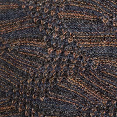 Alternate image for Azure and Sunrise Mens 100 Alpaca Pullover from Peru Nasca Labyrinth