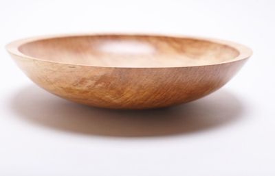 Alternate image for #2053 Spalted Fiddleback Maple Wooden Bowl 10 1/4  X  2 1/4
