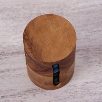 Alternate image for Handcrafted Wood Cylindrical Puzzle from Thailand Spin to Win
