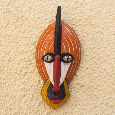 Alternate image for Ghanaian Hand Carved Wood Mask Ghanaian Monkey