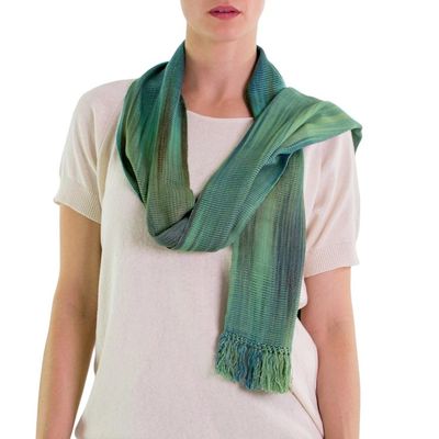 Alternate image for Handcrafted Rayon Scarf Solola Valley