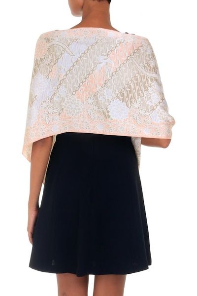 Alternate image for Batik Silk Scarf from Indonesia Feminine