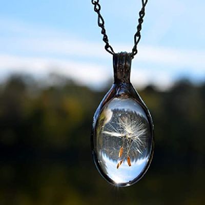 Alternate image for Wish Necklace for Women, 4 Seed, Handmade Dandelion Seed Pendant