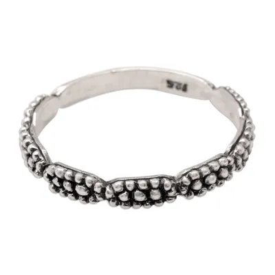 Alternate image for Speckled Sterling Silver Band Ring Crafted in Bali Precious Speckles