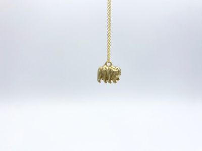 Alternate image for Bronze Tardigrade Necklace on 14k Gold Filled Chain