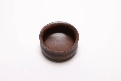 Alternate image for #2504 Claro Walnut Potbelly Wooden Bowl 4 1/4 x 2