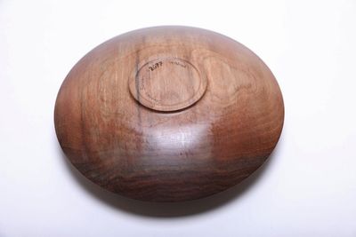 Alternate image for #2077 Rainbow Walnut Wooden Bowl 9 1/4 x 1 1/2
