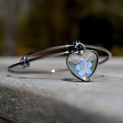 Alternate image for Forget Me Not Bracelet, Heart Charm