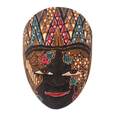 Alternate image for Hand Made Batik Wood Mask from Java Panji Semirang