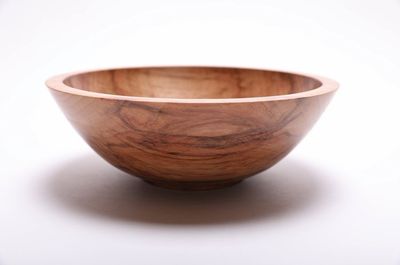 Alternate image for #2042 Mineral Stained Hickory Wooden Bowl 9 1/8 X 3 1/4