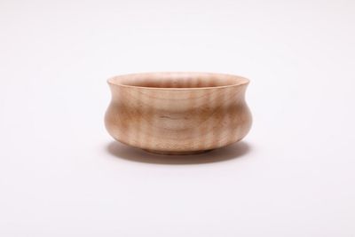 Alternate image for #2507 Tiger Maple Wooden Potbelly Bowl 4 1/8 x 2