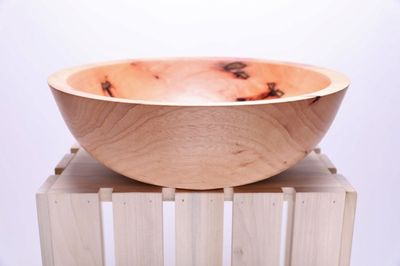 Alternate image for #2320 Pecan Wood Fruit Bowl 12 1/2 x 4 1/4
