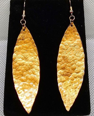 Alternate image for Copper willow earrings, large