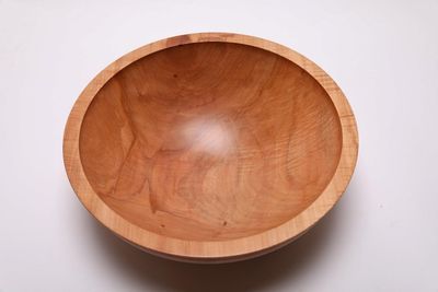 Alternate image for #2416 Tiger Sugar Maple Wooden Fruit and Salad Bowl 12 3/8 x 4 3/8