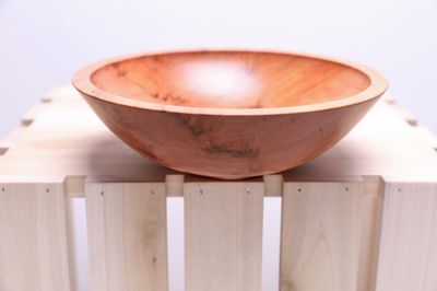 Alternate image for #2313 Wild Black Cherry Wooden Bowl 8 x 2 3/8