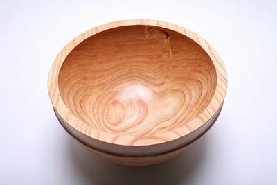 Alternate image for #1932 Locust Wooden Salad and Fruit Bowl  12 7/8″ X 7″ Wooden Bowl