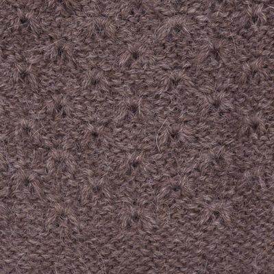 Alternate image for Patterned 100 Baby Alpaca Fingerless Mitts in Chestnut Passionate Pattern in Chestnut