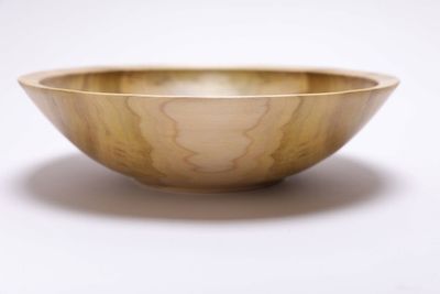 Alternate image for #2469 Rainbow Tulip Poplar Wooden Bowl 9 1/2 x 2 1/2