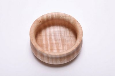 Alternate image for #2507 Tiger Maple Wooden Potbelly Bowl 4 1/8 x 2