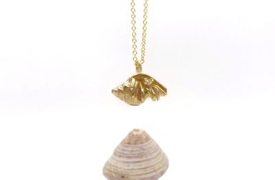 Alternate image for Bronze Hermit Crab Necklace on 14k Gold Filled Chain