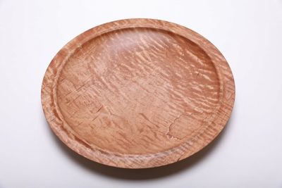 Alternate image for #2115 Quilted Maple Wooden Platter 13 1/4 x 1 3/4  Flame Maple Platter Maple Platter