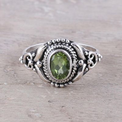 Alternate image for Traditional Peridot Cocktail Ring from India Traditional Romantic