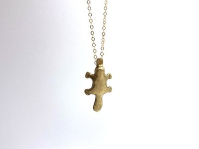 Alternate image for Bronze Platypus Necklace on 14k Gold Filled Chain