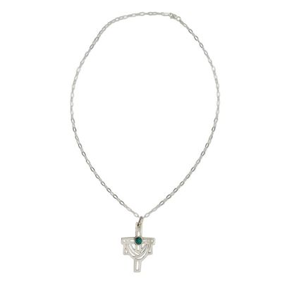 Alternate image for Hand Crafted Mexican Silver and Cross Religious Necklace Resurrection