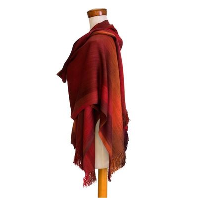 Alternate image for Unique Rayon Shawl Maya Firebird