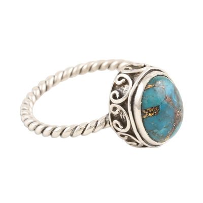 Alternate image for Sterling Silver and Composite Turquoise Ring Adorable Azure