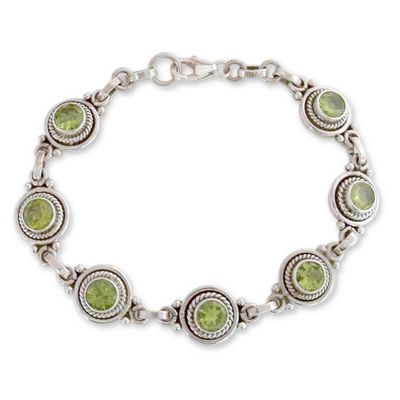 Alternate image for Peridot Bracelet Womens Sterling Silver Bracelet Green Mystique