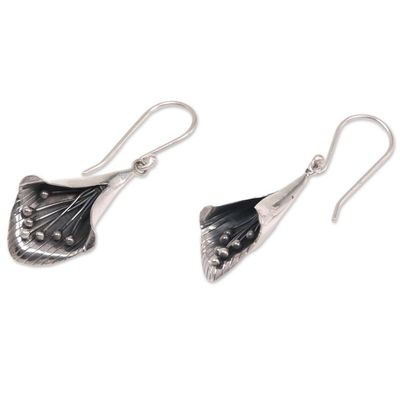 Alternate image for Hand Crafted Sterling Silver Trumpet Flower Earrings Natures Trumpet