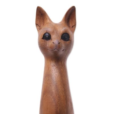 Alternate image for Cat Paw Wood Back Scratcher Hand Carved in Bali Kitty Comfort in Natural