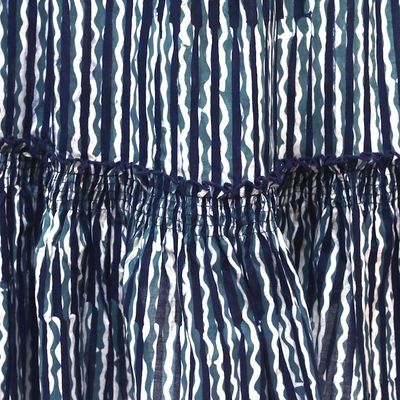 Alternate image for Hand Crafted Cotton Batik Skirt Ocean Wave