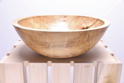 Alternate image for #2249 Tulip Poplar Wooden Salad Bowl  11 x 4