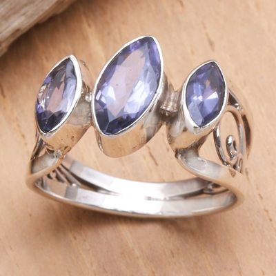 Image for Amethyst and Sterling Silver Cocktail Ring Spark