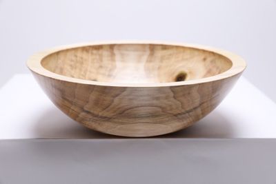 Alternate image for #2370 Tulip Poplar Wooden Fruit and Salad Bowl 11 1/4 x 3 5/8