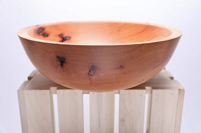 Alternate image for #2320 Pecan Wood Fruit Bowl 12 1/2 x 4 1/4
