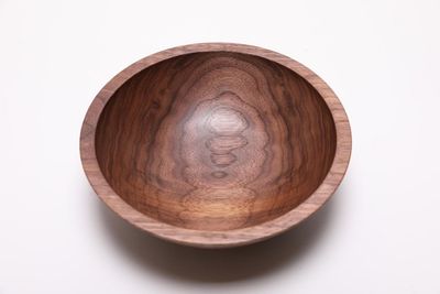 Alternate image for #2426 Curly Wild Black Walnut Wooden Bowl 9 3/8 x 3