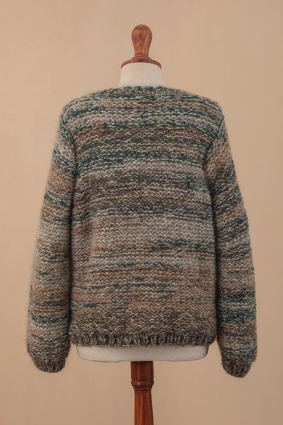 Alternate image for Alpaca and Cotton Blend Pullover Sweater Heathered Earth