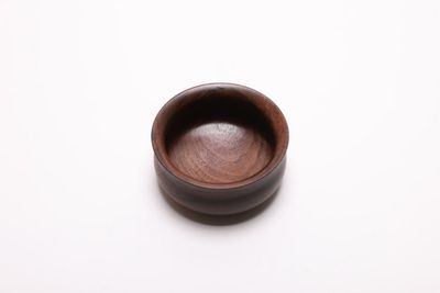 Alternate image for #2504 Claro Walnut Potbelly Wooden Bowl 4 1/4 x 2