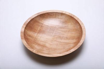 Alternate image for #2053 Spalted Fiddleback Maple Wooden Bowl 10 1/4  X  2 1/4
