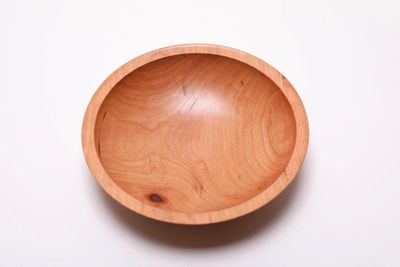 Alternate image for #2445 Handmade Wild Black Cherry Wooden Bowl 7 1/2 x 2