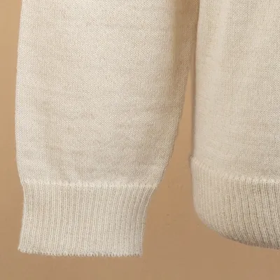 Alternate image for 100 Alpaca Mens Pullover Sweater with Geometric Design Clouds in the Andes