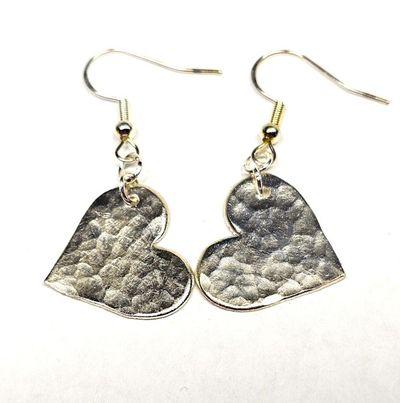 Alternate image for Sterling Silver Heart Dangle Earrings