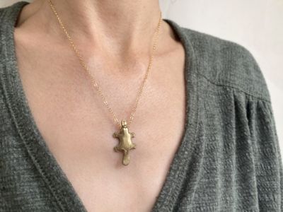 Alternate image for Bronze Platypus Necklace on 14k Gold Filled Chain